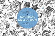 Nautical collection. Sea set., an Object Illustration by Olga Olmix (Thumbnail 1 of 7)