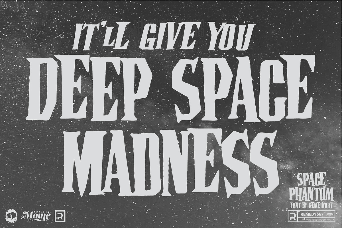 Space Phantom - Retro Sci-Fi Font, a Font by Remedy667 (Photo 7 of 10)