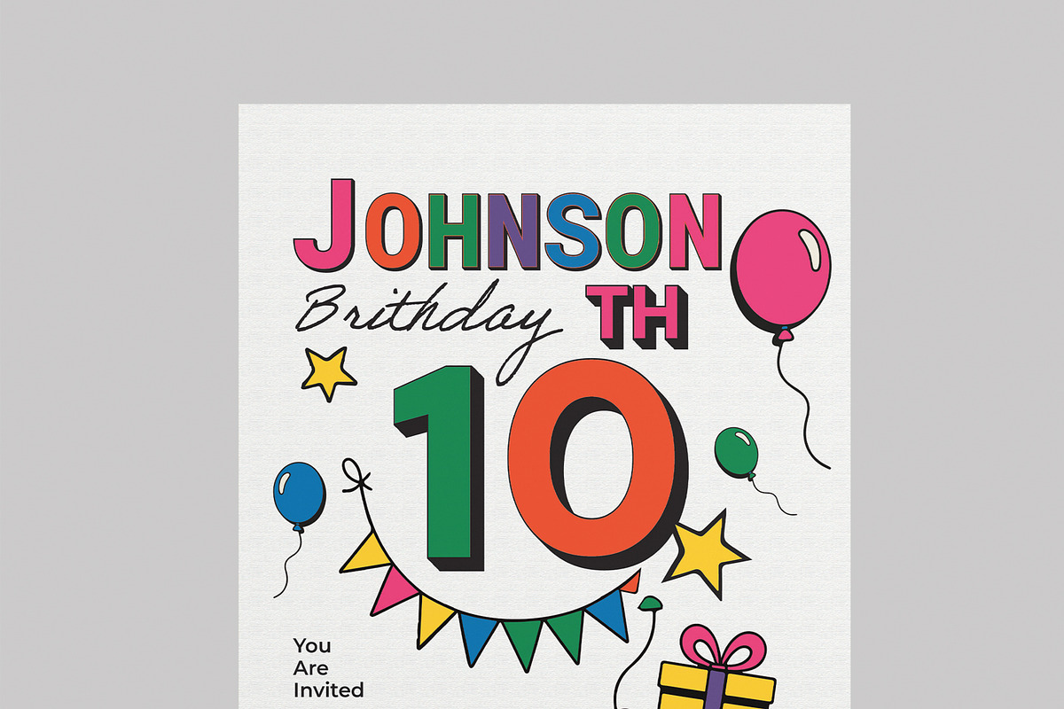 Birthday Flyer Design Template, a Flyer Template by MightyDesign (Photo 4 of 8)