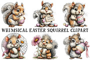 Whimsical Easter Squirrel Clipart, an Illustration by OK Design (Thumbnail 2 of 6)