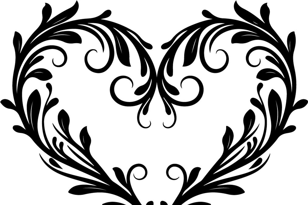 Decorative Heart Silhouette Bundle, an Illustration by Designs_River (Photo 8 of 45)