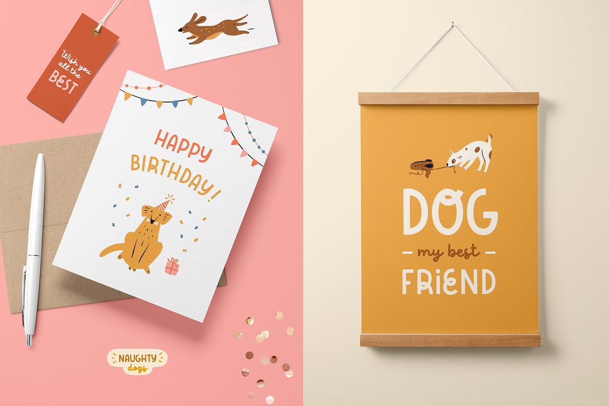 Naughty dogs | Font duo, a Script Font by AngelinaKovel (Photo 15 of 16)