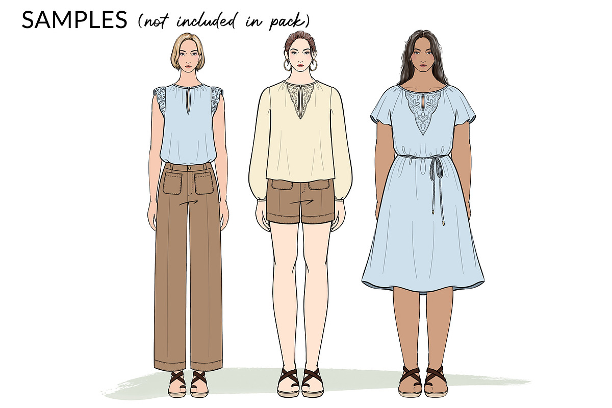 Female Figures incl. Plus Size, an Illustration by Art by Lin (Photo 3 of 3)