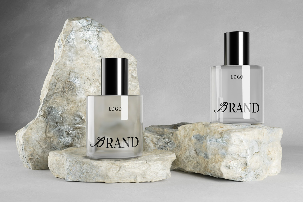 Perfume On Stone Mockup, a Product Mockup by graphicook (Photo 4 of 4)