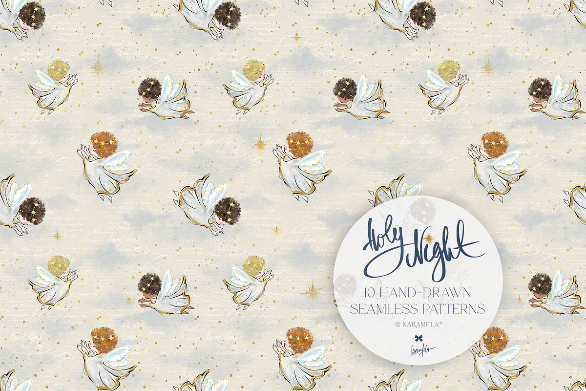 Nativity Christmas Family Patterns, a Pattern Graphic by KaramfilaS (Photo 10 of 14)