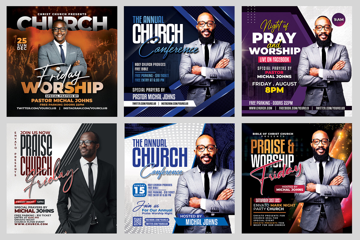 New-200 Church Flyers Bundle, a Flyer Template by AfzaalGraphics (Photo 6 of 41)