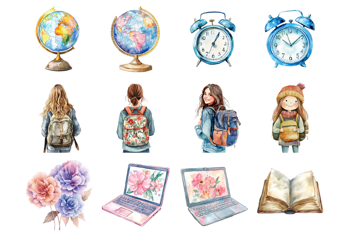 Fun School Activities Clipart, an Illustration by Design Market (Photo 2 of 4)