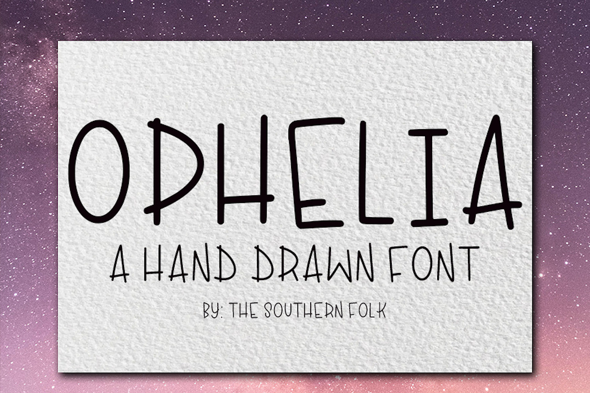 Ophelia - A Hand Drawn Font