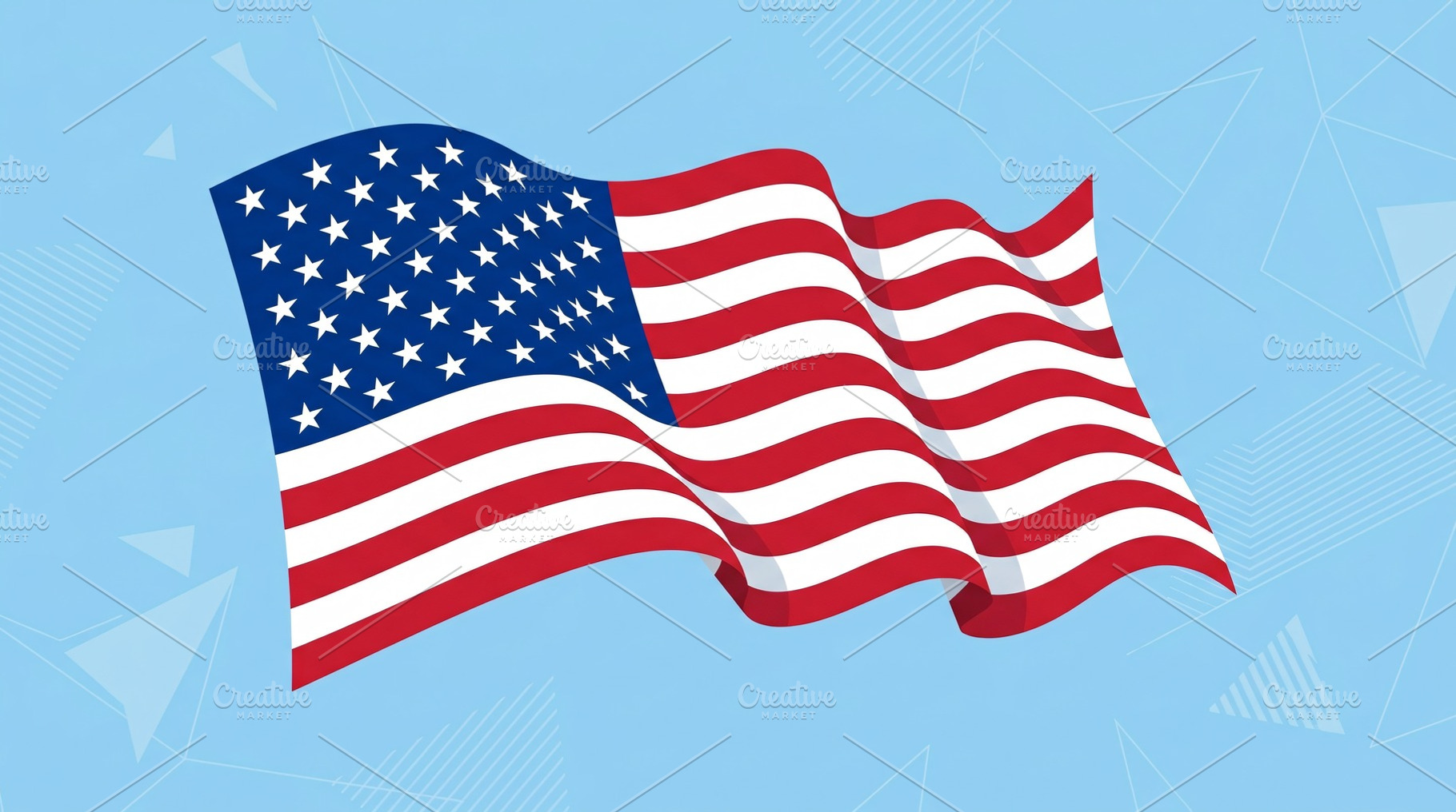 Waving United States Flag, a Background Photo by Rafoz