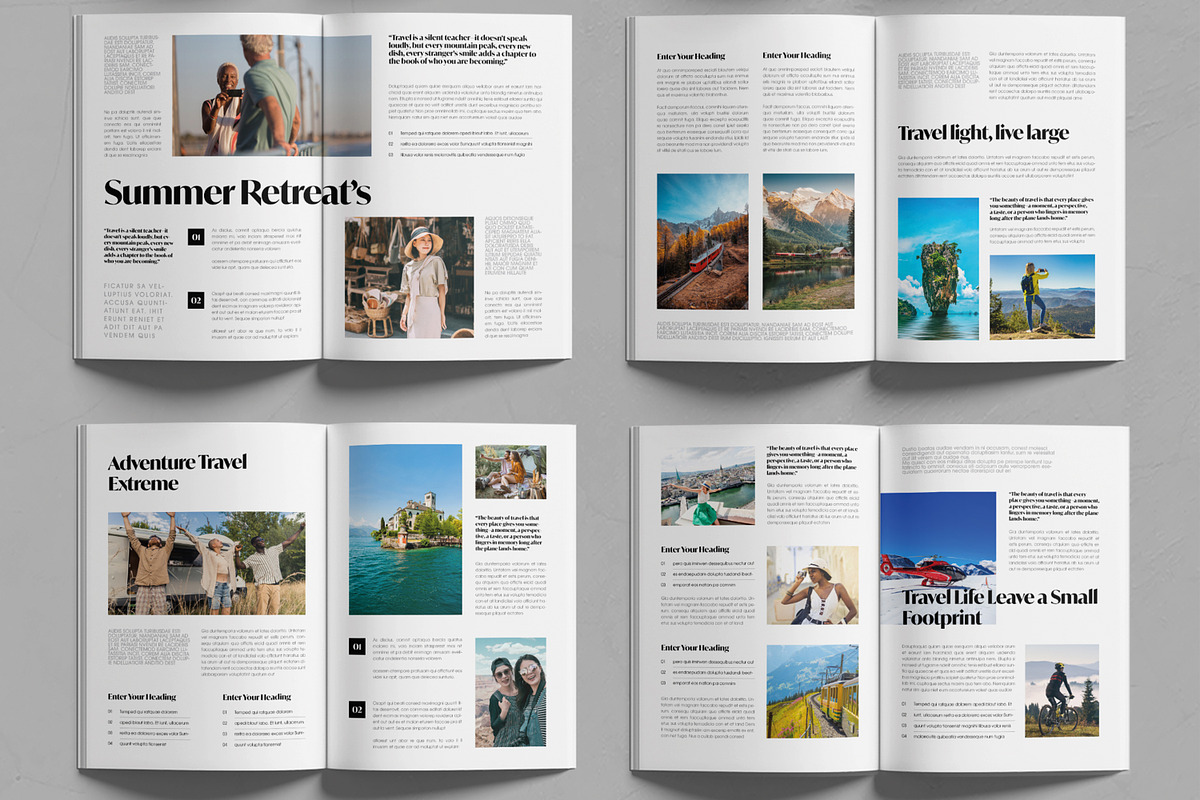 Modern Travel Portfolio Magazine, a Magazine Template by MightyDesign (Photo 3 of 6)
