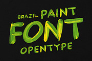 Brazil Paint Font, a Font by Handmadefont (Thumbnail 1 of 9)