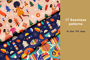 New Year & Christmas collection, a Seasonal Illustration by MoleskoStudio (Thumbnail 19 of 38)
