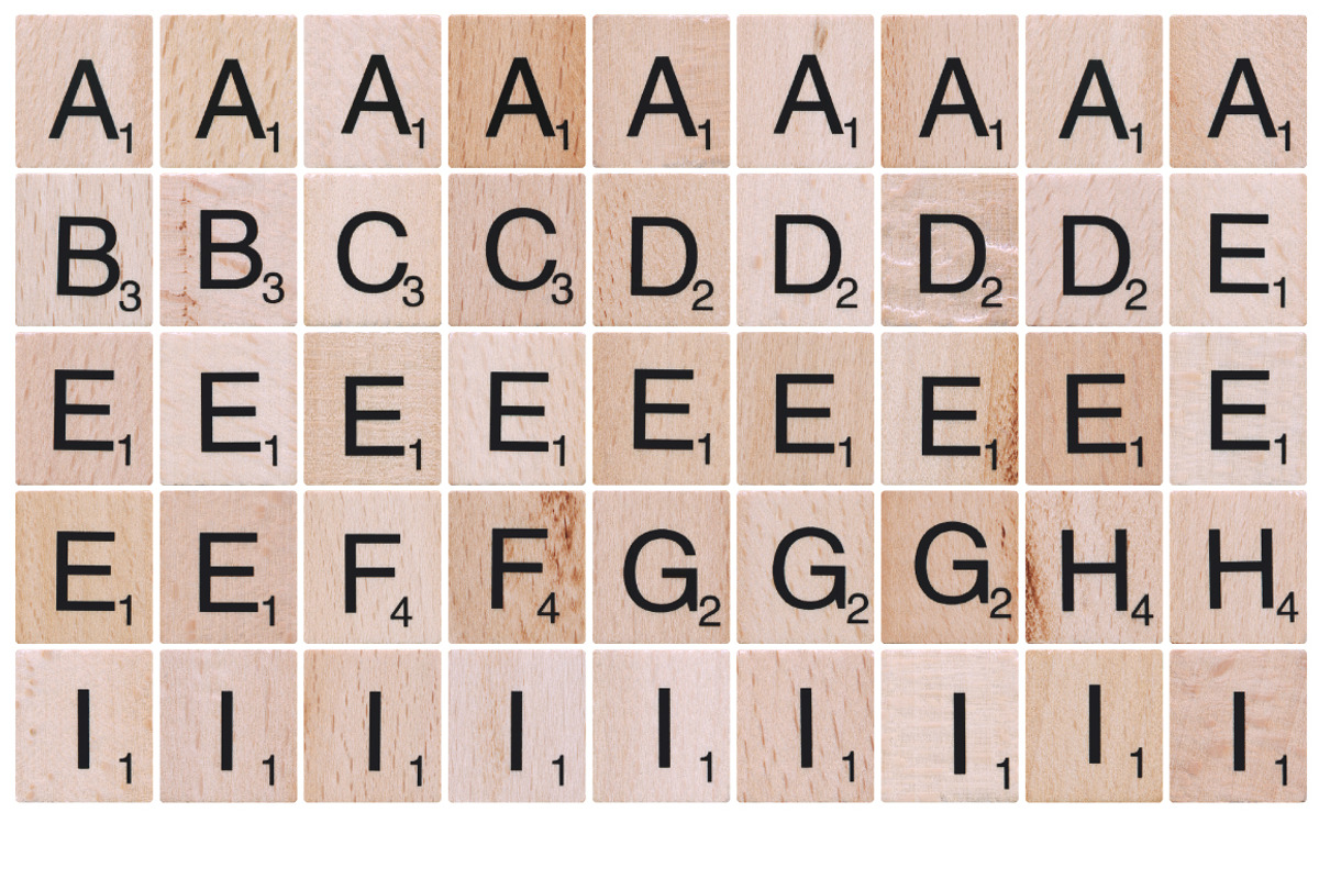 Vintage Scrabble Tiles - 100 Items, an Object Graphic by Offset (Photo 2 of 8)