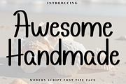 Awesome Handmade, a Script Font by FreshTypeINK (Thumbnail 1 of 8)
