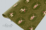Retro Christmas deers pattern, a Pattern Graphic by SirenaArt (Thumbnail 8 of 12)