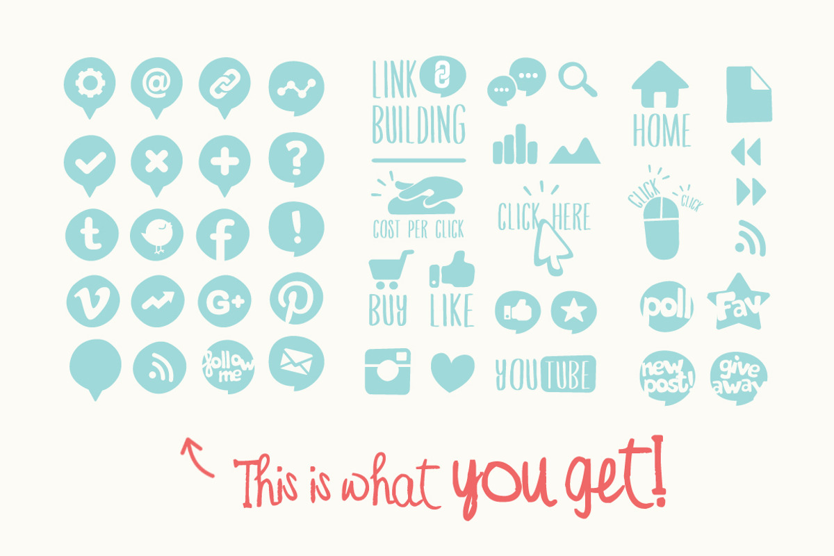 Blog & SEO vector icons preview 2