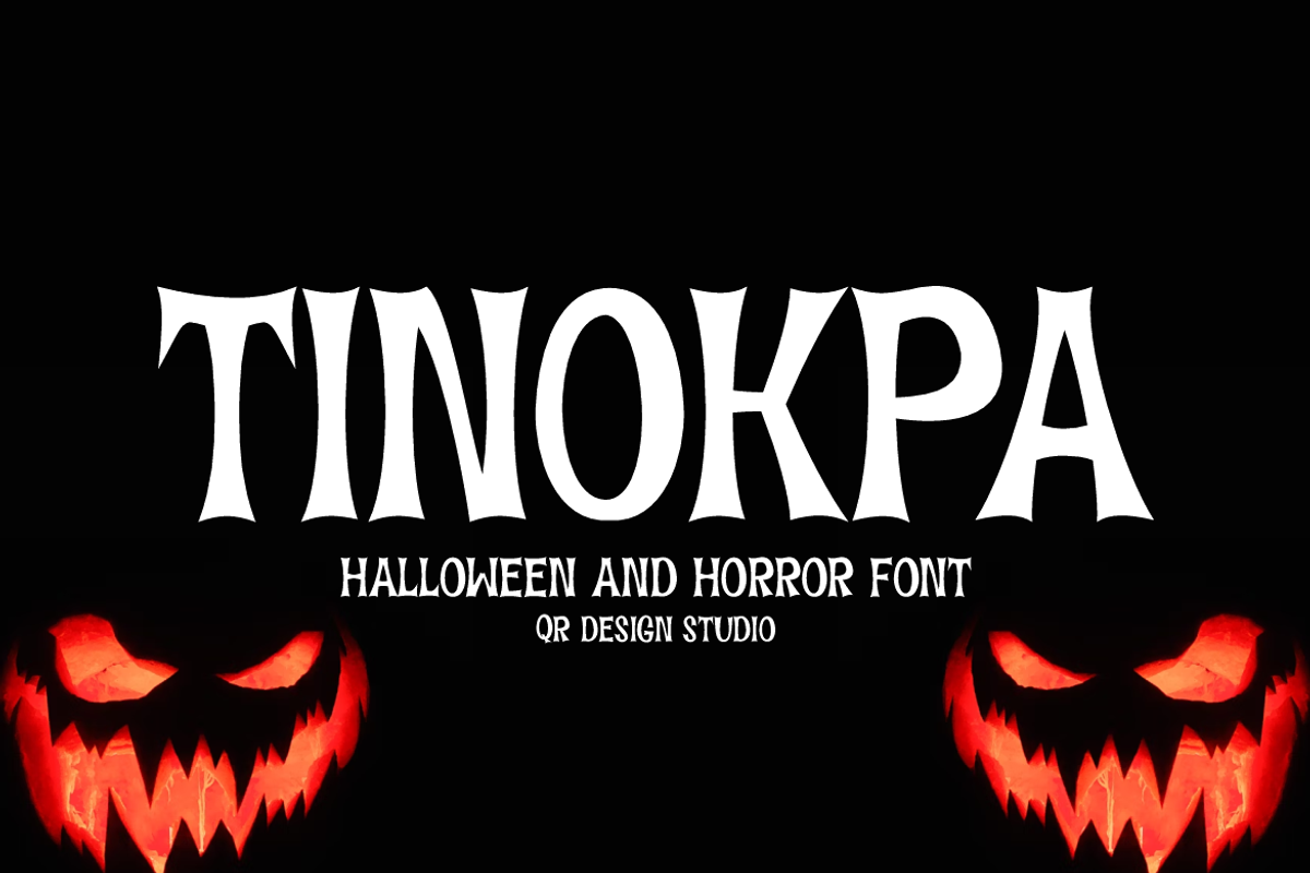 Tinokpa - Halloween Font, a Blackletter Font by QR Design Studio (Photo 3 of 11)