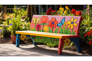 kindness buddy bench ai generated, a School & Education Photo by pikepicture