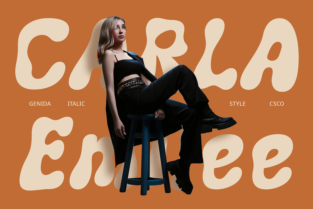 Genida – Funky Typeface, a Sans Serif Font by Craft Supply Co. (Photo 3 of 8)