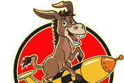 Rocket Donkey Cartoon Logo, a Branding & Logo Template by Silpin (Thumbnail 2 of 2)