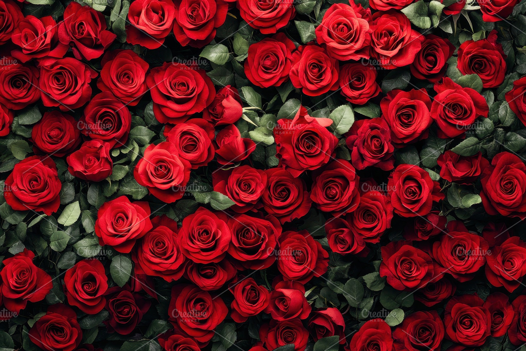 Roses arranged in a seamless pattern, a Photo by Pavel_design