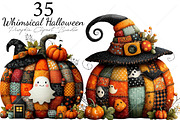 Whimsical Halloween Pumpkin Clipart, a Seasonal Illustration by Canvas Craft (Thumbnail 1 of 10)