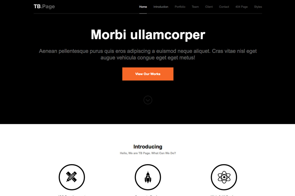 Onepage Layout Drupal Themes TB Page, a Websites & App Template by ThemeBrain