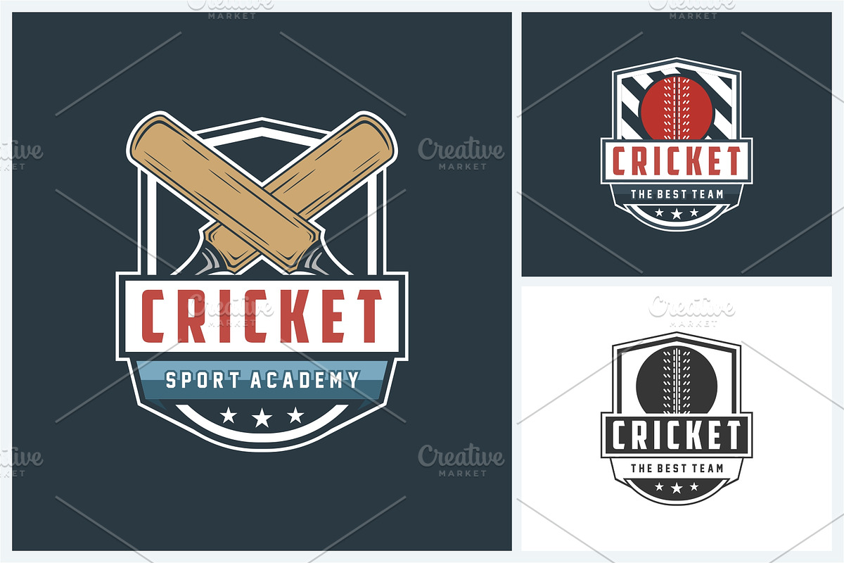 Cricket logo design template, a Branding & Logo Template by jundio studio