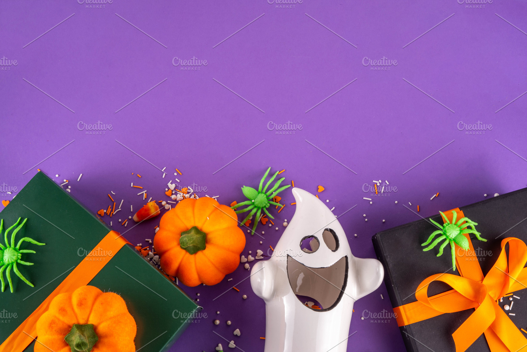 High colored bright Halloween greeting card background, Hallowee, a Holiday Photo by Rimma