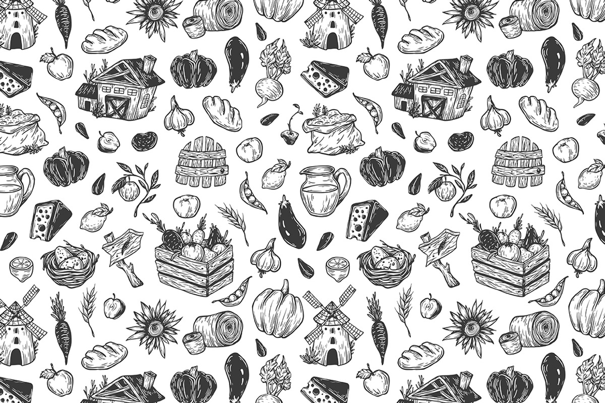 Organic Farming. Fresh market., an Illustration by Olga Olmix (Photo 5 of 7)