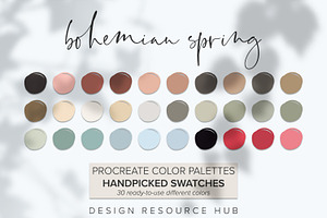 Bohemian Spring Procreate Palette