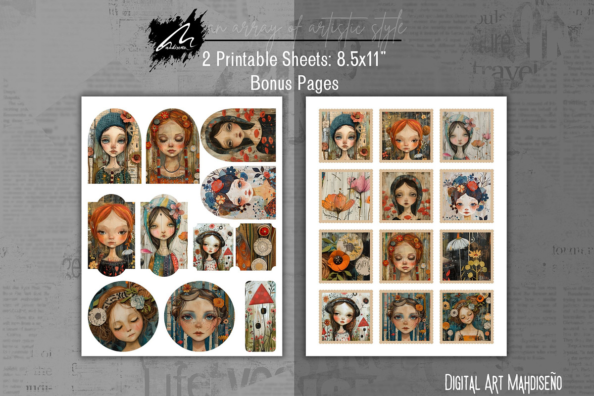Whimsical Girl in the Fall Pages, a Person Illustration by Digital Art Mahdiseño (Photo 7 of 10)