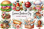 Summer Barbecue Day Clipart, a Seasonal Illustration by DreamArtGraphic (Thumbnail 1 of 4)