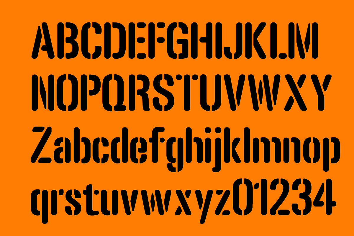 Pipoca - a stencil font preview 3