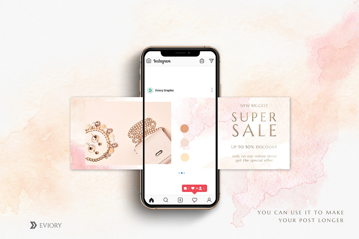 Puzzle Instagram - Canva & PS, a Social Media Template by Eviory