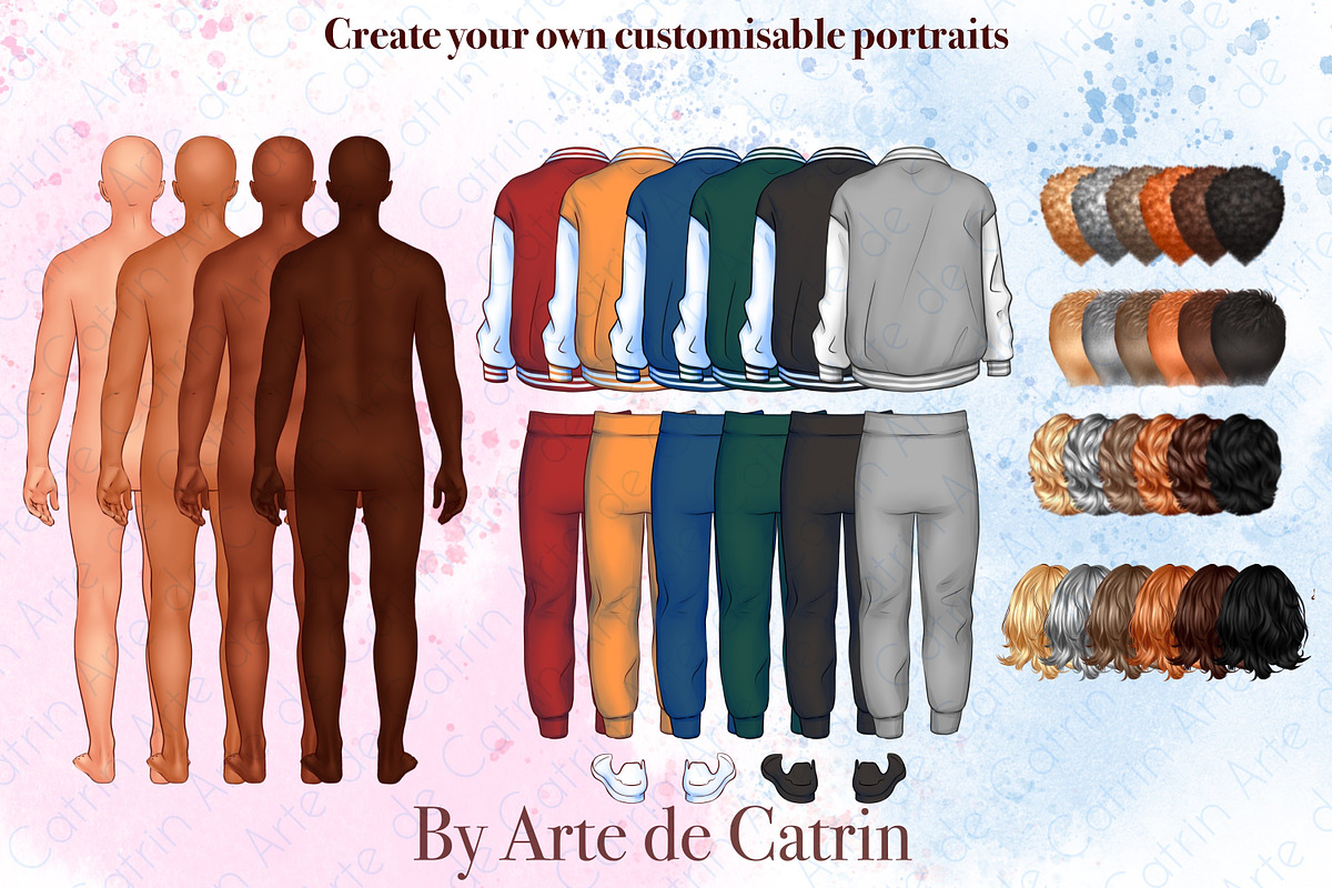 Family Look Clipart, People Clipart, a Person Illustration by ArtedeCatrin (Photo 3 of 11)