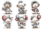 Whimsical Chick Clipart, an Illustration by Pixels.Craft (Thumbnail 4 of 5)