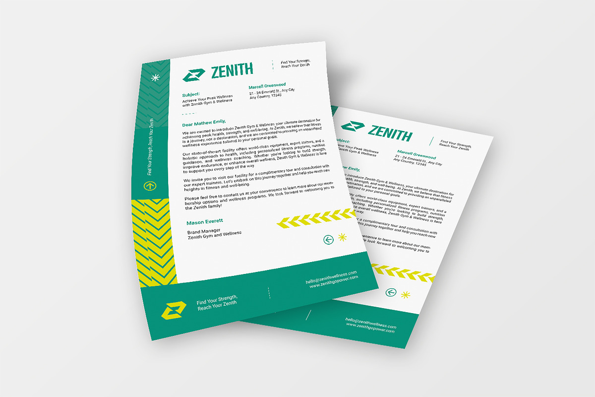 Zenith - Letterhead Template, a Print Template by StreaksideStd ...