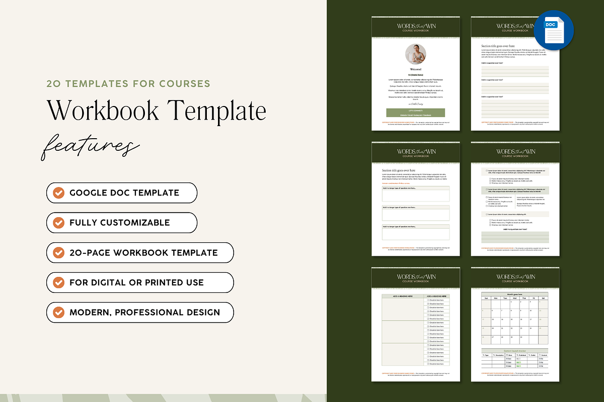 Google Docs Workbook Template, a Presentation Template by Our Polished Pages (Photo 3 of 7)