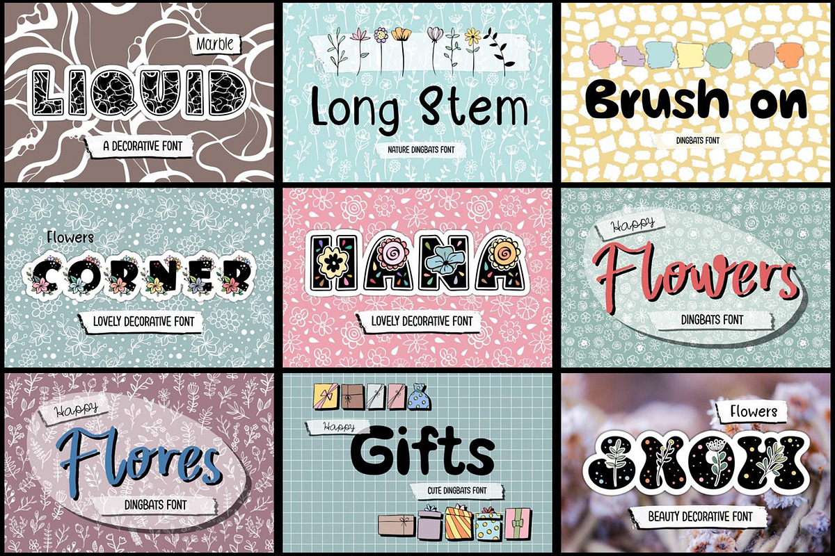 Decorative Font Bundle, a Slab Serif Font by JustArtDigital (Photo 6 of 6)