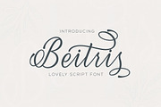 Beitris Script, a Script Font by banks (Thumbnail 1 of 15)