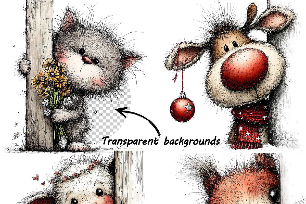 Whimsical Portrait Animal Watercolor, an Illustration by one-touch (Photo 8 of 11)