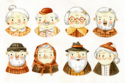 Cute Grandmothers and Grandfathers, an Illustration by babenkoirusa (Thumbnail 3 of 12)