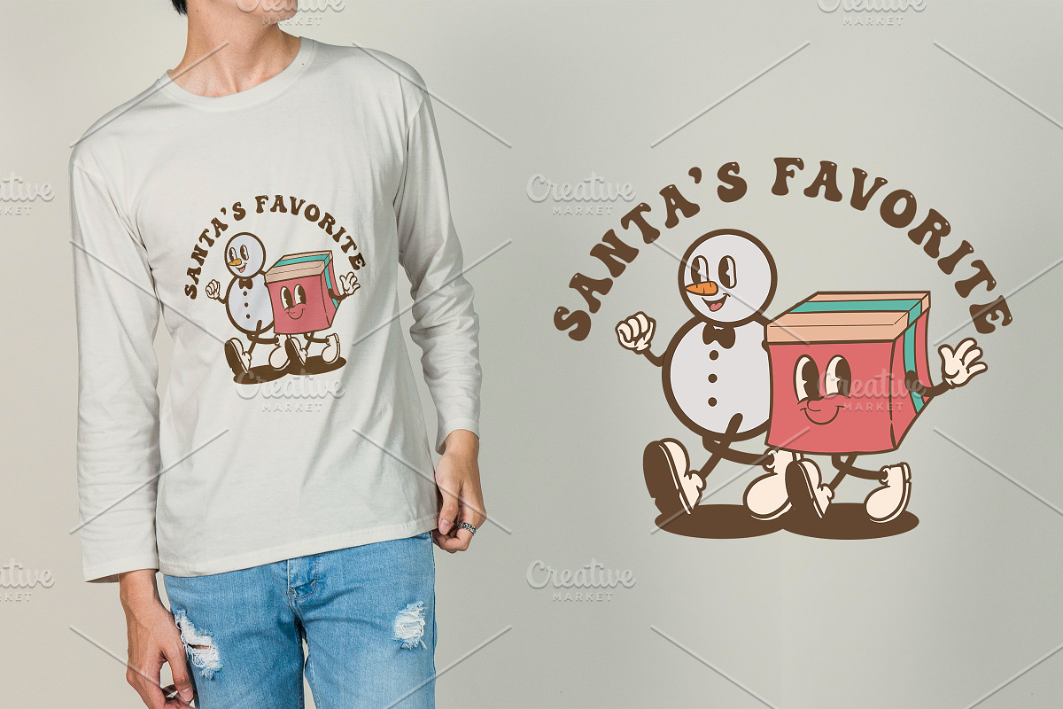 Christmas Snowman Mix Cartoon, an Illustration by vectstudio (Photo 2 of 5)