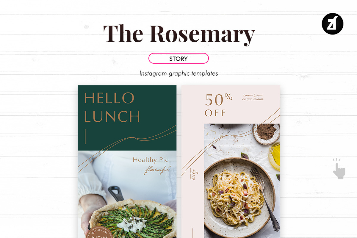 The Rosemary social media template, a Social Media Template by Chanut is industries (Photo 6 of 8)