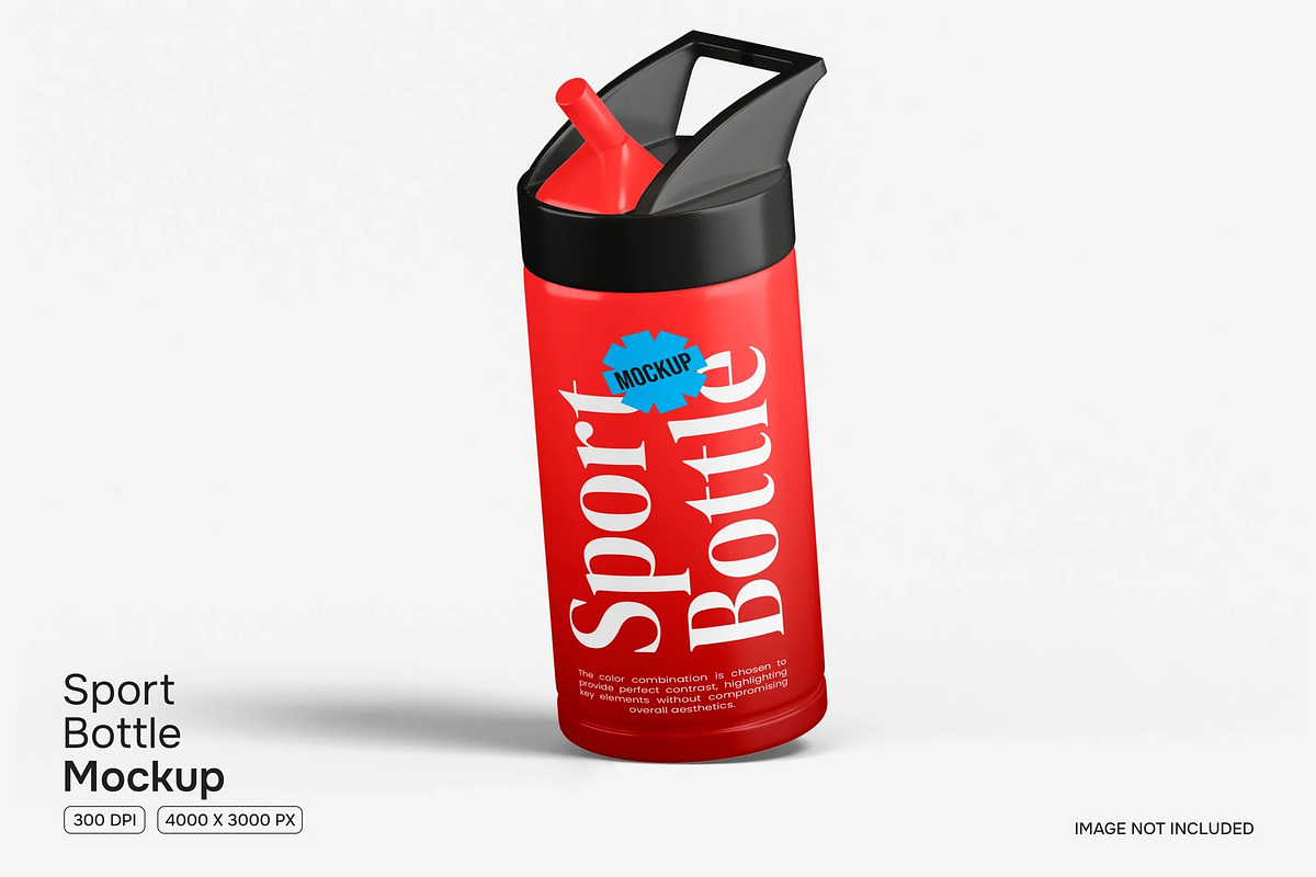 Sport Bottle Mockup, a Household Mockup by renderstockmarket (Photo 1 of 3)