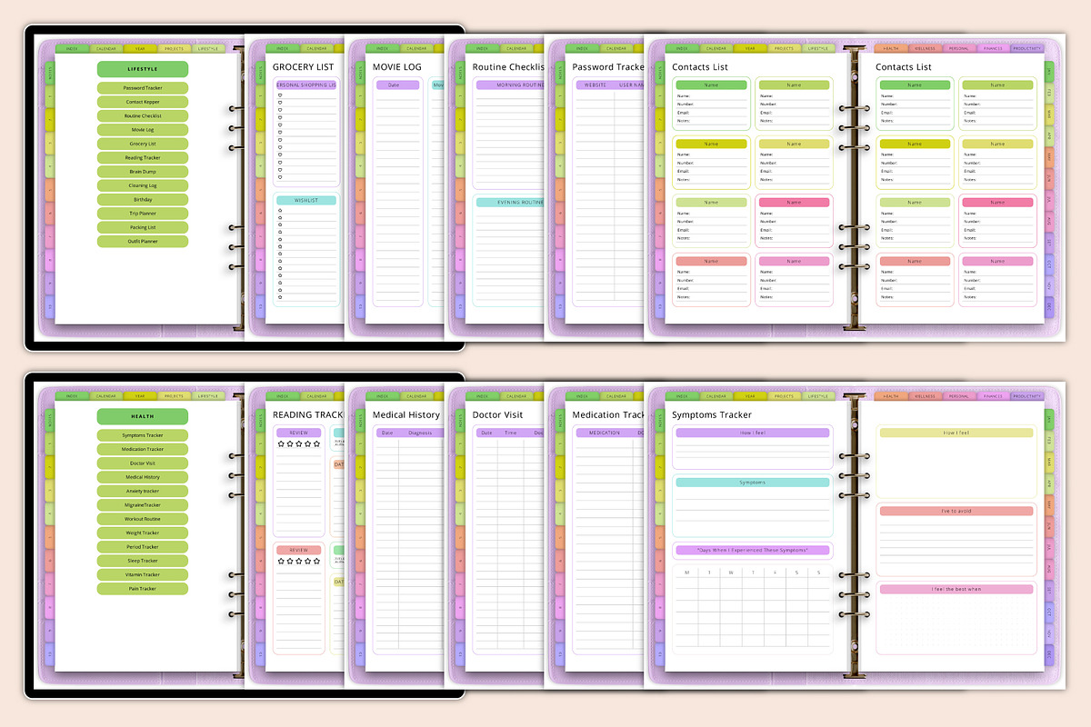 2025 All-in-one Digital Planner, a Stationery Template by Designmela01 (Photo 8 of 12)