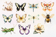 Vintage Spring Insect Clipart, an Illustration by Dream Creation (Thumbnail 7 of 7)