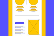 Line Wireframe Website Landing Page, a Landing Page Template by ContestDesign (Thumbnail 5 of 6)