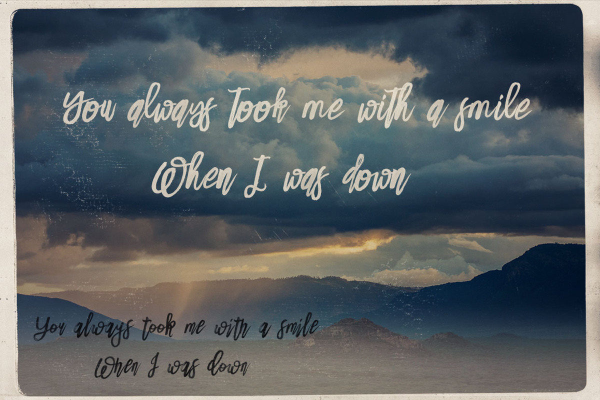 Danica Tribute Brush & SVG Font preview 4